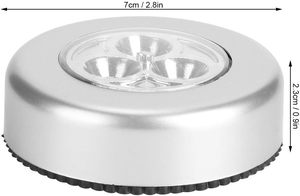 Modern <b>Mini</b> Round 3 <b>LED</b> Push Tap Stick Touch up Home Cabinet <b>Light</b> - Product Image 4