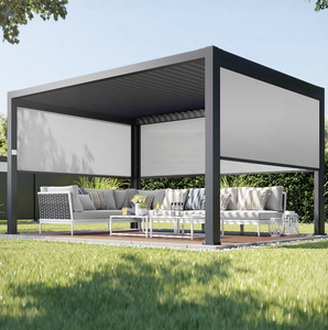 Persianas enrollables motorizadas Heheyuan, resistentes al viento y al agua, con cremallera, para exteriores, para pérgolas y balcones. - Product Image 2