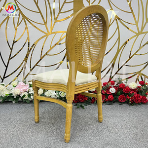 Ventas directas de fábrica apilable reticulum redondo trasero madera Louis silla fiesta sillas de madera para comedor eventos Hotel - Product Image 6