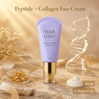 Crème Visage Végane au Collagène et Peptides 50ml – Soin Hydratation Profonde, Douceur, Confort, Lissage, Éclat Soyeux, Fermeté – OEM