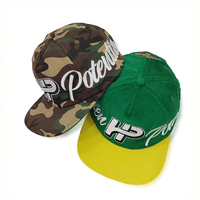 Topi Snapback Bordir Kamuflase Kustom Grosir Berkualitas Tinggi Desain Keren Vintage Corduroy Unisex