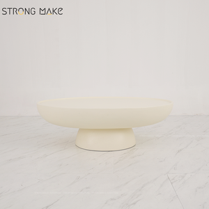 <span class=keywords><strong>Mesa</strong></span> auxiliar central de fibra de vidrio blanca de estilo de lujo moderno nórdico, muebles de salón, juego de <span class=keywords><strong>mesa</strong></span> de centro <span class=keywords><strong>redonda</strong></span> para sala de estar - Product Image 5