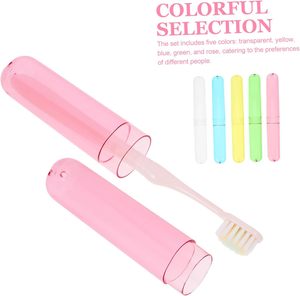 Étui à brosse à dents rond écologique et portable en plastique PS, pour voyages, maison, salle de bain et hôtels - Product Image 2