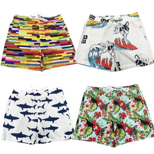 Shorts de plage d'été personnalisés pour hommes, haute qualité, imprimés, en toile imperméable, double doublure, anti-plis - Product Image 3