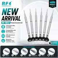 Jeu de tournevis de précision RF4 SD17 6 en 1, kit de tournevis magnétique pour la réparation d'iPhone, de téléphones mobiles et d'électronique