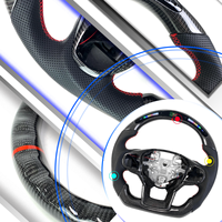Volant sport en cuir avec LED en fibre de carbone personnalisé, style course, adapté à la Ford Explorer 2020-2025