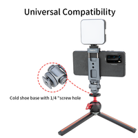 Support de téléphone de bureau flexible en métal personnalisé avec pince universelle pour smartphone, adaptateur de montage sur trépied et griffe porte-accessoire