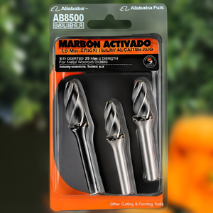 Fresa Rotativa de Punta Esférica AB8500, Diámetro de 16 mm, Longitud de 25 mm, Carburo Sólido para Corte de Metal, Madera y Plástico - Product Image 3