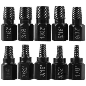 10 pz estrattore a vite <span class=keywords><strong>Set</strong></span> di punte da trapano in lega di acciaio danneggiato vite Multi-Spline bullone estrattore di otturatore rotto - Product Image 4