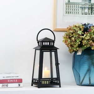Round Hanging Vertical Stripe Hollow Out <strong>Large</strong> Metal <strong>Lantern</strong> for <strong>Candle</strong> Windproof <strong>Candle</strong> Stand Antique Metal <strong>Candle</strong> <strong>Lantern</strong> - Product Image 4