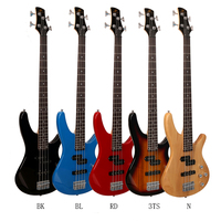 Wholesale Professional 34'' Solid Basswood Electric Bass 24 Frets OEM with Optional Color Electric Bass Guitar Factory Product