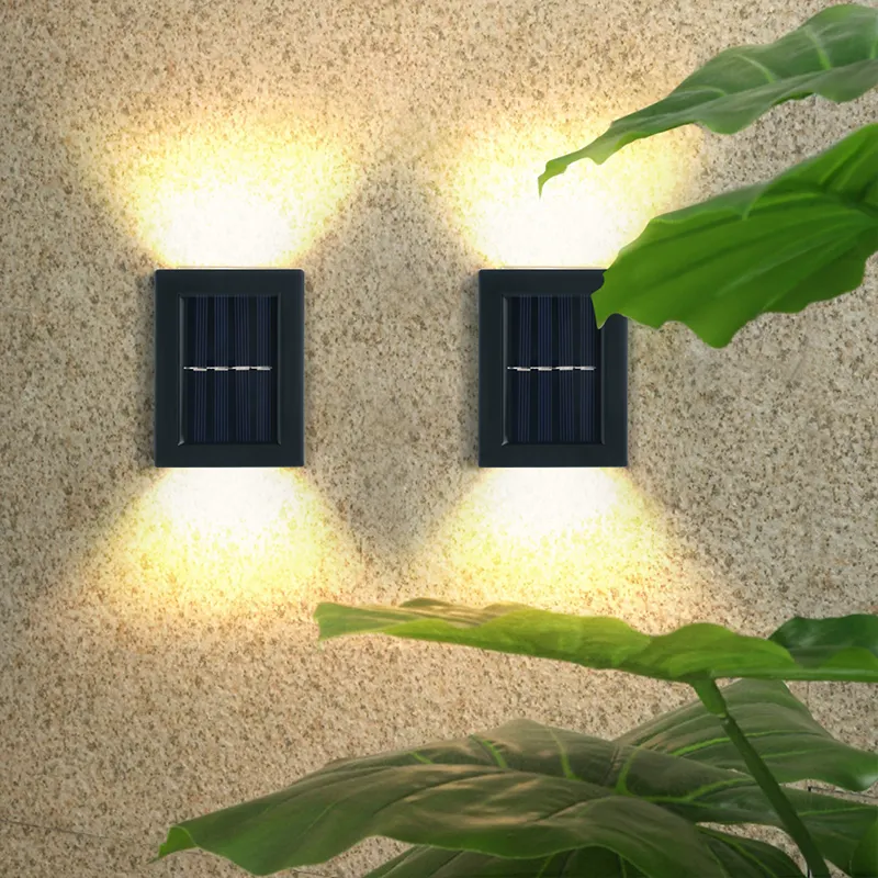 Lampe solaire LED murale de clôture, imperméable, jardin, Villa, cour, Patio, accessoires d'éclairage extérieur