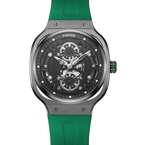 Reloj de silicona de cuarzo de lujo para hombre, esfera cuadrada de cristal de zafiro, ventana 5ATM, resistente al agua, caja rectangular luminosa, moda cuadrada - Product Image 1