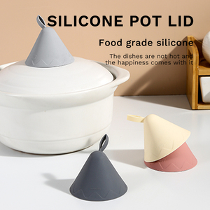 Couvre-casserole en silicone de qualité alimentaire, résistant à la chaleur, poignée antidérapante, écologique, passe au <span class=keywords><strong>lave</strong></span>-<span class=keywords><strong>vaisselle</strong></span>, pour la cuisine à domicile - Product Image 6