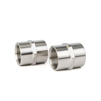 Adaptateur fileté en acier inoxydable 1/2 BSP femelle-femelle sur mesure - Connecteur pour eau, gaz, huile, carburant