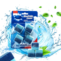 Bloc Nettoyant Automatique pour Cuvette de Toilettes OEM, Bloc de Nettoyage pour Bordure de Toilettes, Cubes Nettoyants Bleus pour Toilettes, Parfum Frais, Nettoyant pour Salle de Bain