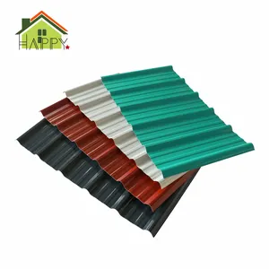 Rofing Lembar Bahan Bangunan Panel Insulasi Panas Pvc Plastik Tahan Air Gelombang Kecil Pvc Upvc Lembar Atap Ubin Polos