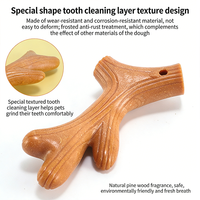 Jouet à mâcher en bois et plastique pour chien, en forme de bois de cerf, durable, bâton molaire résistant aux morsures, jouet anti-ennui pour chiots et chiens de petite, moyenne et grande taille