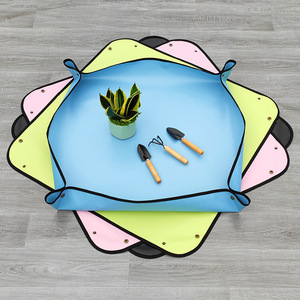 Tapis de jardin en PVC Oxford avec boucle en cuivre, tapis de repotage pour plantes succulentes, tapis anti-salissures, outils de jardinage - Product Image 1