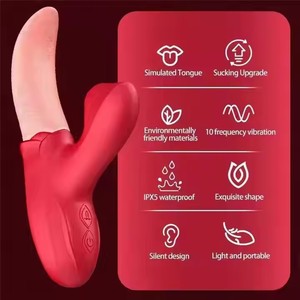 Vibrador vibrador para lamer la lengua de alta calidad 2023, Mini vibrador con forma de lengua para lamer, vibrador de succión, juguete sexual para mujeres - Product Image 4