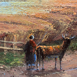 20 pouces × 24 pouces Peintures à l'huile de beaux-arts peintes à la main 100% Paysage de champ classique - Product Image 1