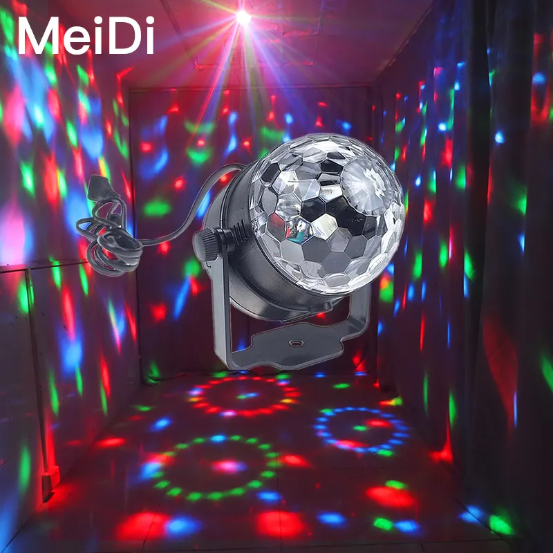 Medi Mini klub malam DJ pesta bintang Mini RGB musik LED proyeksi lampu Laser disko pencahayaan panggung pernikahan LED strobo lampu