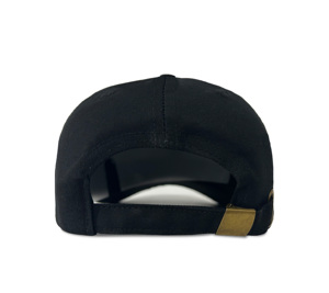 Cappello da Baseball Nero 100% Cotone a 6 Pannelli con Logo Ricamato Personalizzato in Diverse Parti, Cappelli Strutturati di Alta Qualità per Uomo - Product Image 6