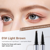 LIFE GIRLS OEM ODM Stylo double embout 2 en 1 pour sourcils et eye-liner, micro-liquide, waterproof, résistant à la transpiration, pointe fine