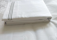 Parure de draps classiques en satin 100 % coton 600 fils/cm² 1,5-1,8 kg Polyester Blanc Luxe Doux Respirant Qualité Hôtelière pour Maison et Hôtel