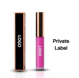 Neuer matter wasserfester Lipgloss in 40 Farben antihaftbeschichteter Becher Lager Schönheits-Makeup Logo Lippenstift chemische flüssige Zutaten