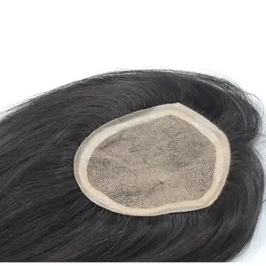 Großhandel günstige echt reines menschenhaar mono basis haar topper gerade Haar natürliche schwarze farbe für frauen