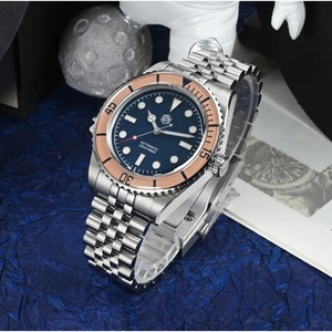 San Martin SN0133 Vintage Luxury Men Dive <b>Watch</b> 40mm NH35 Automatic <b>Mechanical</b> Sapphire Bezel J-type Bracelet Waterproof 200m - Product Image 3