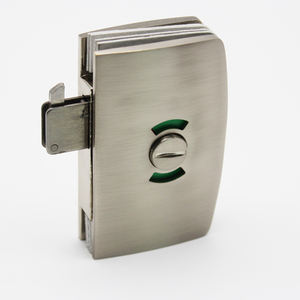 Serrure à double porte en laiton de qualité supérieure pour hôtel, centre commercial, WC, rouge et vert, pour porte en verre de 8 à 12 mm, serrure à crochet - Product Image 5