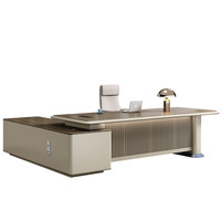 Bureau d'ordinateur de direction moderne Conception de panneau MDF Option de montage mural Garantie de 5 ans pour bureau à domicile Utilisation de villa Bureau en bois