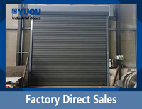 Puerta seccional industrial aislada térmica de alta velocidad, enrollable espiral de aleación de aluminio
