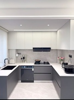 Meubles de cuisine modernes de luxe : armoires en aluminium, bois massif, acier inoxydable, mélamine, panneaux MDF – Fabrication chinoise