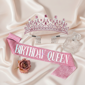Kit Tiara <span class=keywords><strong>e</strong></span> Fascia per Capelli da Regina, Corona in Cristallo <span class=keywords><strong>e</strong></span> Strass per Donne, Accessori per Capelli Impermeabili <span class=keywords><strong>e</strong></span> Glitterati, Set Corona <span class=keywords><strong>e</strong></span> Tiara per Compleanno - Product Image 2