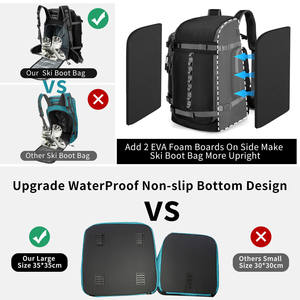 Free sample Custom <b>Waterproof</b> Ski Helmet Goggles and Gloves air Travel Snowboard Backpack Ski <b>Boot</b> Bag Backpacks - Product Image 5