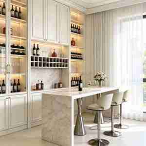 Modern Bar <b>Table</b> Natural Marble Top Kitchen <b>Island</b> Counter for Home Restaurant Hotel - Product Image 6