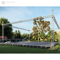 Truss de iluminación de escenario de aluminio con techo curvo para conciertos de música Tela de PVC en venta