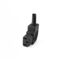 Adaptador de Cobre LZ-14-T2R 10A 250V IEC 320, Conector C14 en Ángulo a C13 para PC