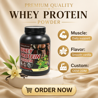 Pilules de protéines de lactosérum fitness les plus vendues pour l'exportation transfrontalière, 1 kg, saveur vanille, pour une meilleure densité osseuse, Chine continentale, TikTok