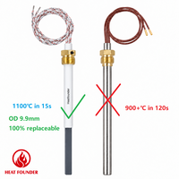 Allumeur à quartz HFPES1202 réglable avec bride G3/8, remplacement parfait pour allumeur en acier inoxydable de 9,9 mm de diamètre extérieur, mise à niveau pour ancienne poêle à granulés