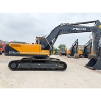 Excavatrice sur chenilles Hyundai 275LC-9T d'occasion, 25,7 tonnes, avec moteur Cummins, machine de construction lourde