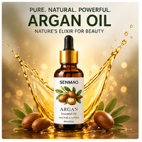 Huile d'Argan Marocaine Naturelle 60ml Hydratante Anti-Âge Convient pour les Soins des Cheveux et les Massages Corporels