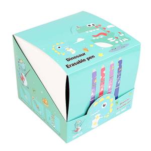 O&Q Personalisierbarer Radierbarer Gelstift aus Kunststoff mit Niedlichem Dinosaurier-Design, 0,5mm, Schwarz/Blaue Tinte, Kinder-Cartoon-Tierstil für Büro und Schule - Product Image 6