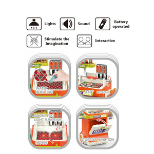 Unisex Kinderen Sproeien Mist Keuken & Food Pretentie Speelset Plastic Rollenspel Huis Speelgoed Bbq <span class=keywords><strong>Cart</strong></span> Met Licht & Geluidseffecten - Product Image 3