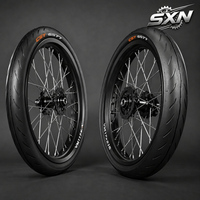 Kit de roues Supermoto 17 pouces pour Sur-Ron Ultra Bee, pièces de modification, assemblage haute performance pour moto électrique tout-terrain CNC argentée
