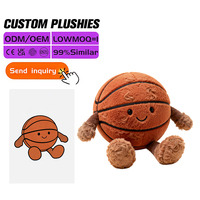 Service OEM ODM, simulation créative, jouets en peluche personnalisés de football, de basket-ball, de baseball, de rugby