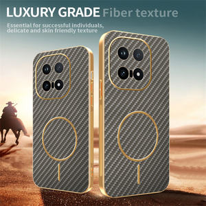 Étui de chargement sans fil Lichicase à texture fibre de carbone pour vivo Y500 Y500 Pro IQOO15 – Coque de téléphone de luxe électroplaquée - Product Image 1